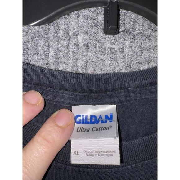 Harley Davidson Cycles T Shirt Mens XL Black Embroidered Front Logo 2000s - Picture 4 of 10